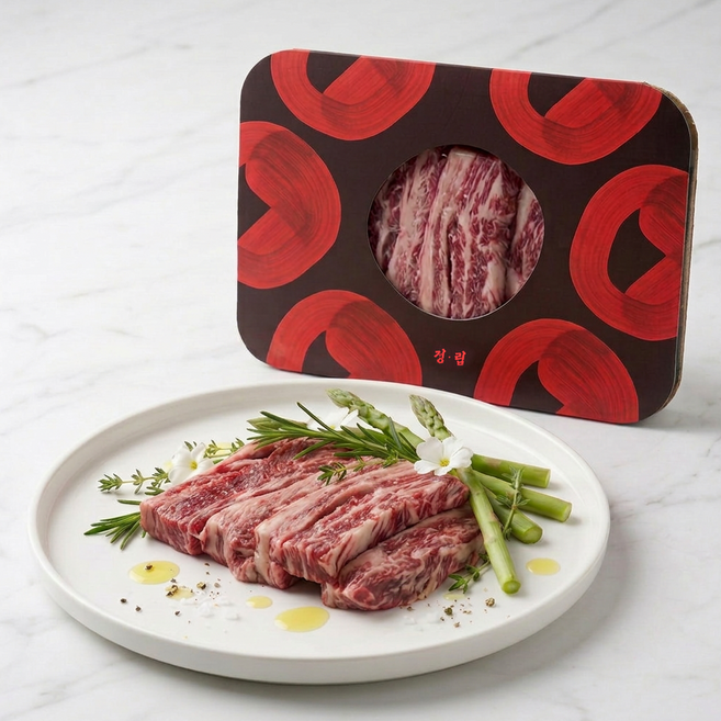 정립한우 한우구이용 1++ 갈비살 소고기 구이용, 200g, 1개