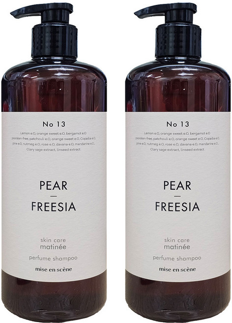 미쟝센 디아뜰리에 프리미엄 퍼퓸 샴푸 페어앤프리지아, 900ml, 2개