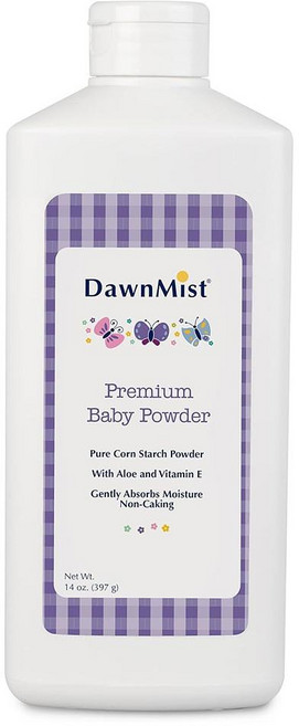 DawnMist 프리미엄 베이비 파우더 397g 1팩 Dukal DawnMist Premium Baby Powder – 14 oz | Talc-Free Hypoallergenic, 1개