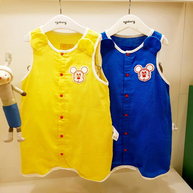 아가방 25 여름 베이비페어 디즈니베이비 여름 시원하게 푹 ~ 꿀잠 유아 수면조끼 요거 입고 자면 디즈니랜드 안가도 되용 ~미키 유아 수면조끼 보들시원 잠옷