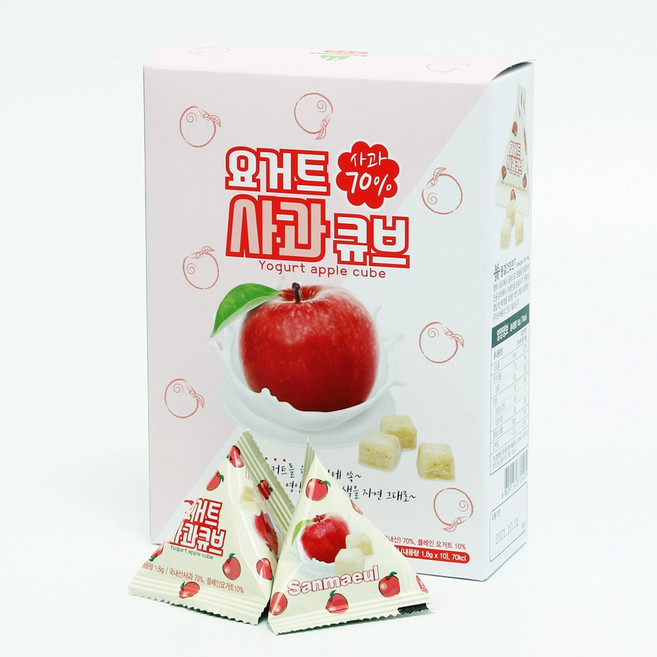 산마을 동결건조 과일 요거트 큐브, 사과 + 요거트, 1.8g