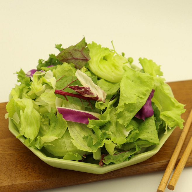 신금 후레쉬컷 샐러드 대용량 1kg 양상추 로메인 적채 양배추 레드치커리 청경채 비타민 적근대 대용량 업소용 브런치 샌드위치, 1개