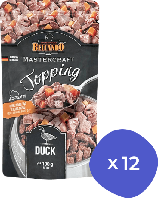 벨칸도 강아지 마스터크래프트 토핑 간식, 100g, 12개, 오리
