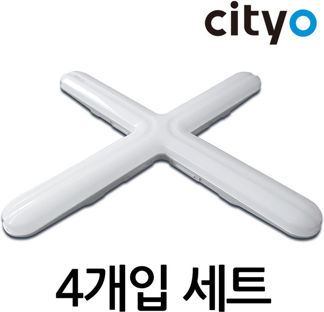 씨티오 LED 십자등 60W 플리커프리 삼성칩 실내형광등, 4개, 주광색