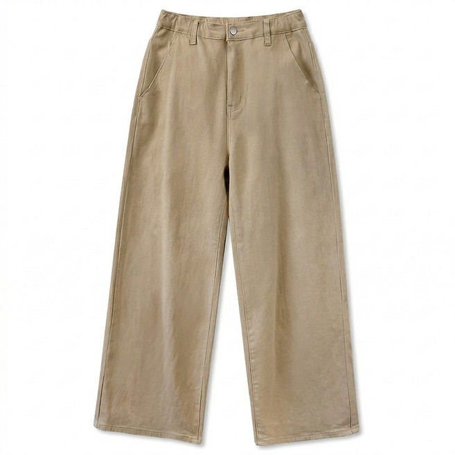 탑보이 와이드 코튼 팬츠 뒷밴딩 면바지 치노팬츠 남자 남녀공용 밴딩 사계절 (LZ004)