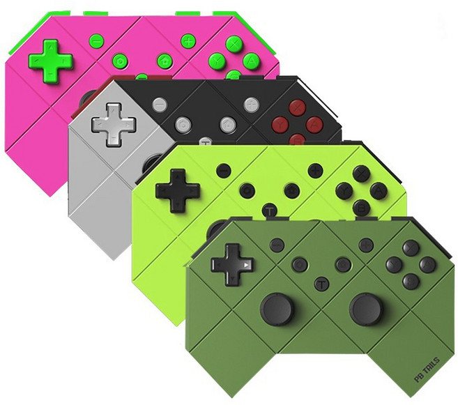 웨이크업 기능 버스트 모션 이중 진동 멀티 컬러가 있는 스위치 PC 스위치 OLED용 원래의 8bitdo PB Tails Bluetooth 무선 게임 패드, 블랙 실버