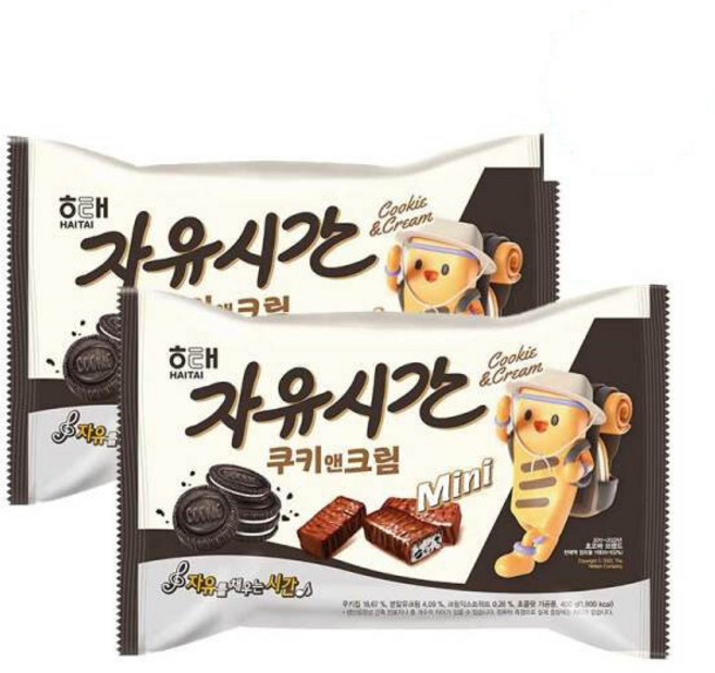 자유시간 쿠키앤크림 미니, 408g, 2개