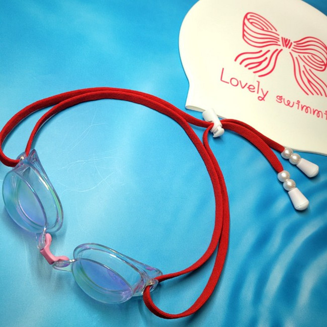 (수빠마)스판 밴드 진주수경끈 프리다이빙마스크줄 수제수경끈교체, 레드, 1개