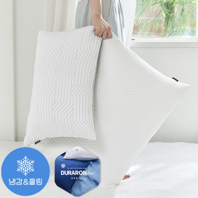 [파르페by알레르망] 쿨 듀라론 냉감 3중직 베개커버 (50x70), 구성:솜미포함 / 색상:화이트