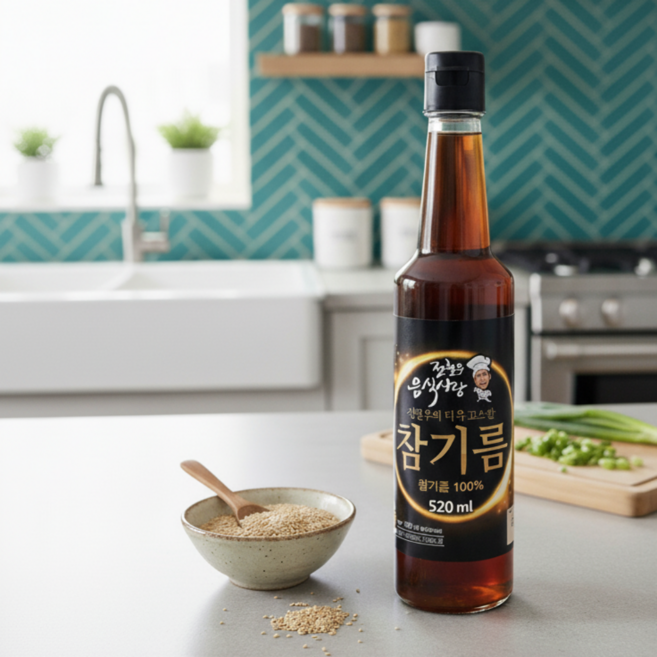 참기름 대용량 옛날참기름 고소한참기름 방앗간참기름 가성비, 520ml, 1개