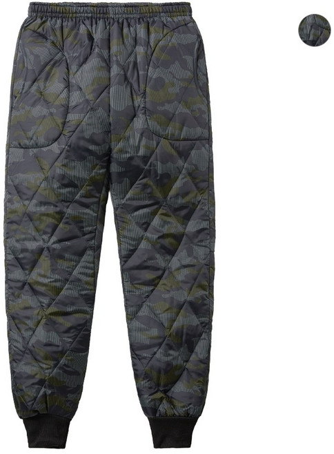 모니즈 L~3XL 포켓 밀리터리 미드나잇 깔깔이 바지 팬츠 퀼팅 빅사이즈 방한복 군용 내피 겨울 방한 작업복 솜 경량 KKA715