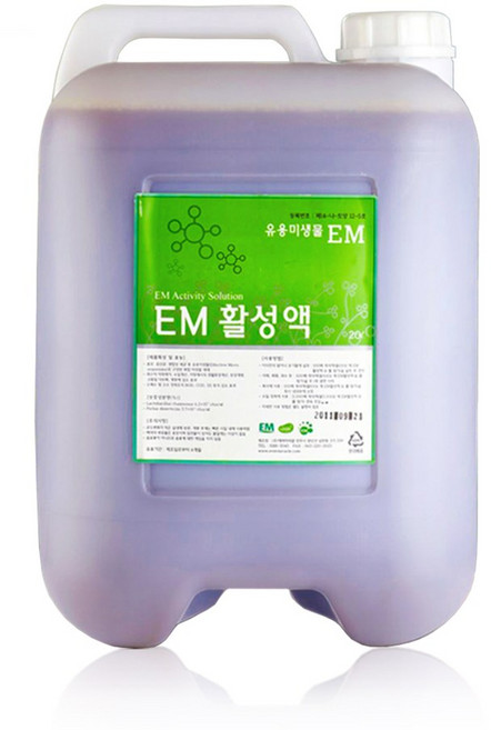 [수아트다이] EM 활성액 19리터 이엠 발효액 용액 하천 호수 연못 분수대 저수지 낚시터 수질 정화, 3개, 19L
