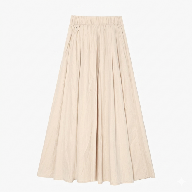 고르보 여자 여름 데일리 롱 치마 바지 와이드핏 쿨링 밴딩 스커트