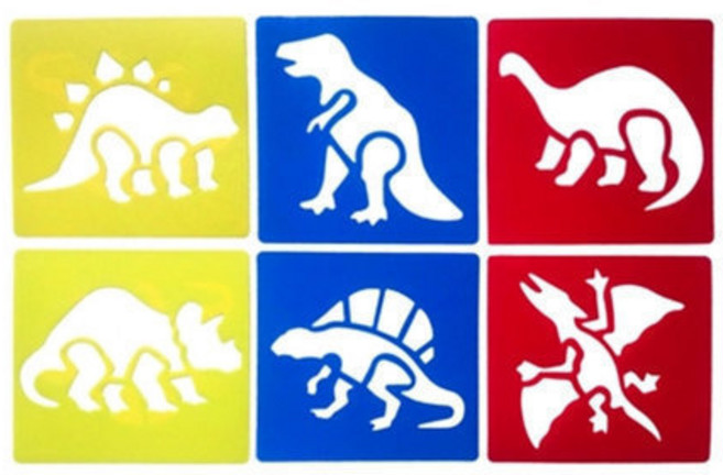 RR소형 스텐실판 6종세트(공룡)놀이감 어린이종합교구