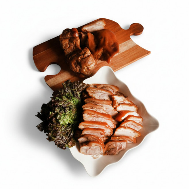 선비찬 무뼈순살족발 맛있는 안주 300g X 2개 + 미니슬라이스 족발 300g X 2개 (+새우젓3개) 총 4개