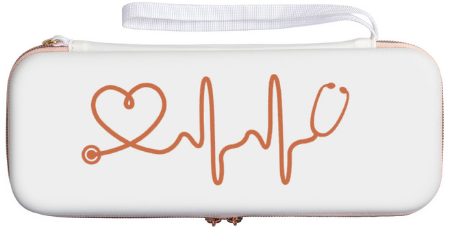 책상 정리함 데스크 서랍 3M Littmann Classic III 품질 청진기케이스 보관함 하드 EVA 휴대용 쉘 메쉬 포, 03 화이트