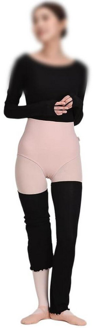 Tacherlia 발레 레그 워머 텐셀 울 얇고 부드러운 고탄성 1쌍 무릎 위 69.5cm(27.5인치) 여성용 칼라마타 미디움