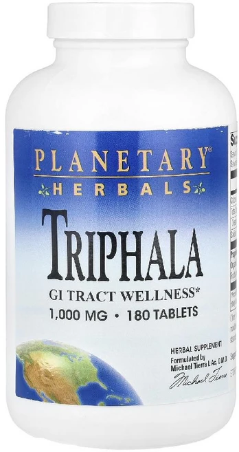 플래니터리허벌 트리팔라 Triphala GI TractWellness 1000mg 180정, 1개 - 쿠팡