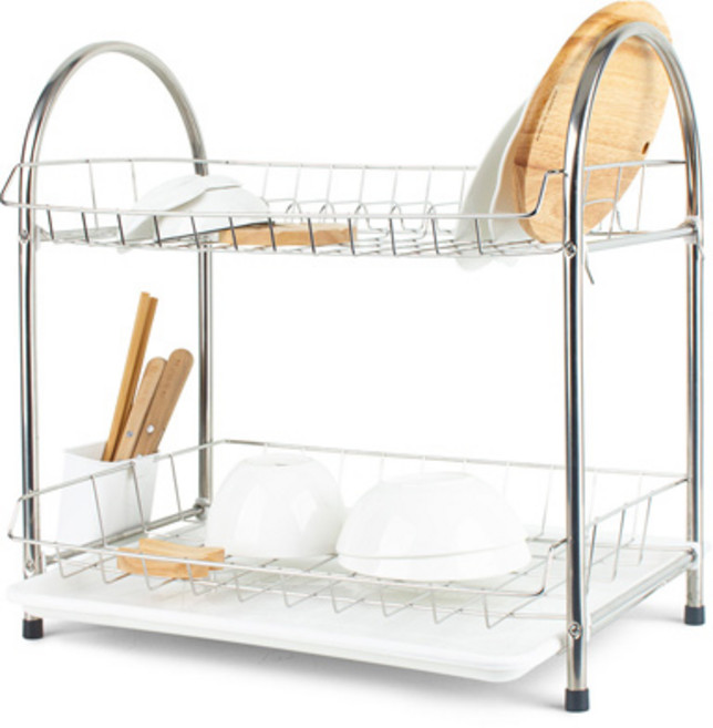 에스파스 디온 식기건조대 C형, 스테인레스, 1개, 2단