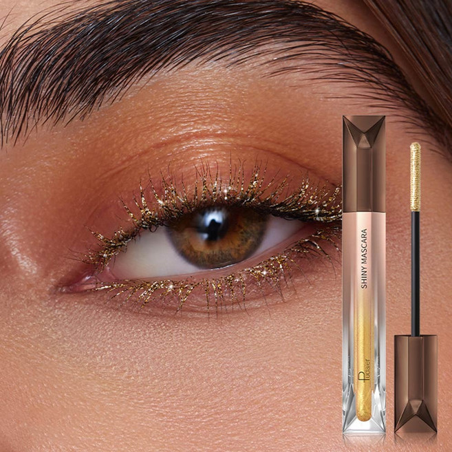 진주 빛 글리터 멀티 컬러 마스카라 땀 방지 파인 빗질 속눈썹베이스 슬림하고 컬링 방수 아이 뷰티 도구, 02 01