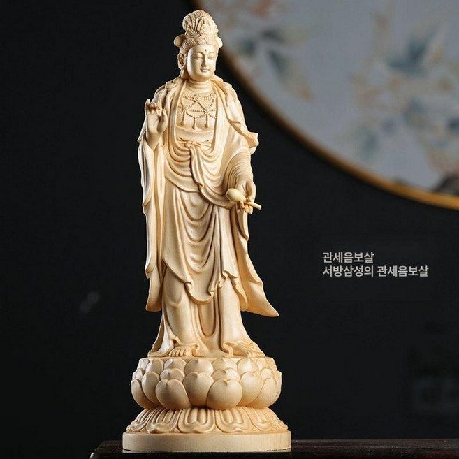 대세지보살 불상 아미타불상 아미타불 관음보살 석가모니, 1개, 30cm 관음보살