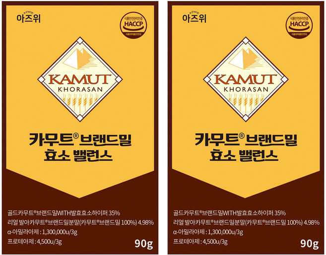 카무트 효소 식약청 HACCP 인증 캐나다 정품 30포, 2개, 90g
