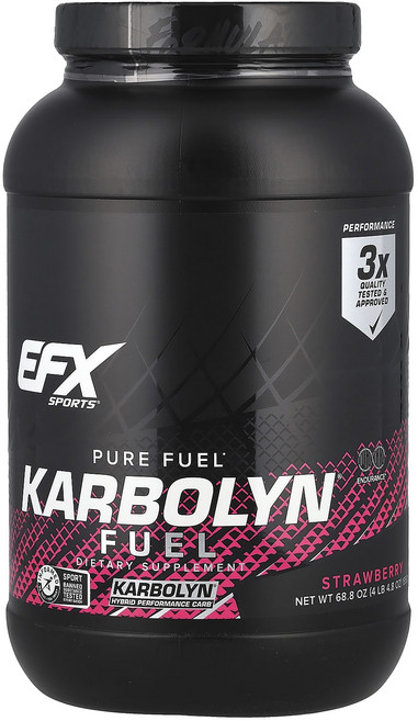 EFX 스포츠 Karbolyn Fuel 스트로베리 1950g(68.8oz), 1개, 1,950g
