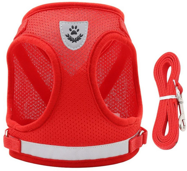 아렌샵 매쉬한 강아지 하네스 고양이겸용, 레드