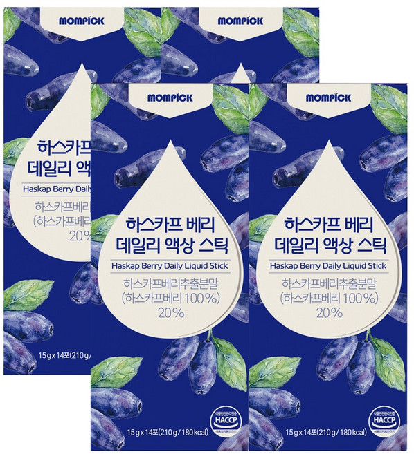 하스카프베리즙 액상 스틱 주스 식약처 HACCP 인증, 210g, 4박스