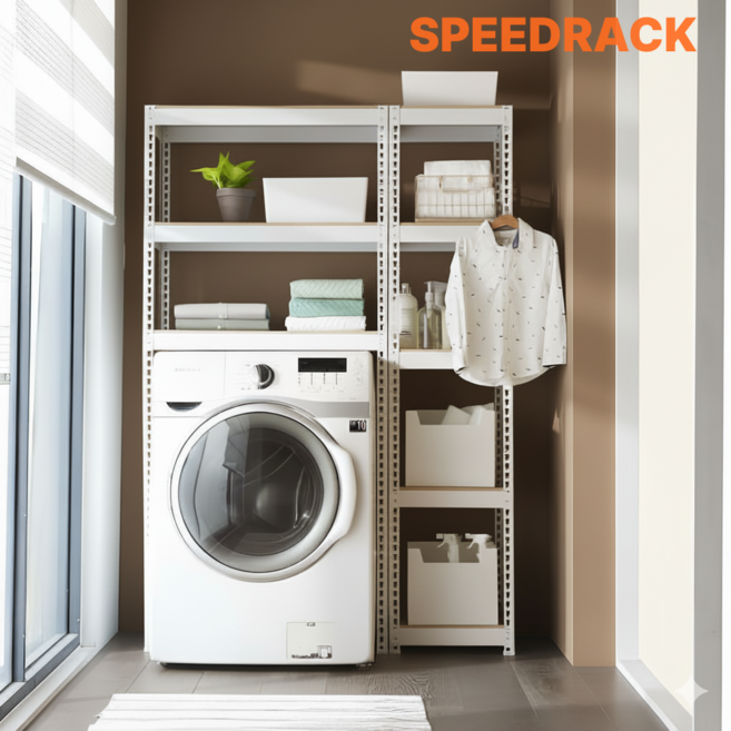 스피드랙 세탁기 선반 모음, 화이트, 1개