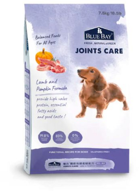 BLUE BAY 倍力 犬用 羊肉 + 南瓜 低敏乾糧, JOINTCARE, 7.5kg, 1袋