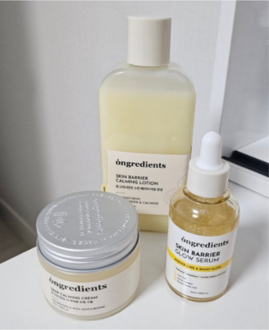 온그리디언츠 ongredients 스킨 베리어 카밍 로션EX+속광 세럼+더 꾸덕한 진정 크림