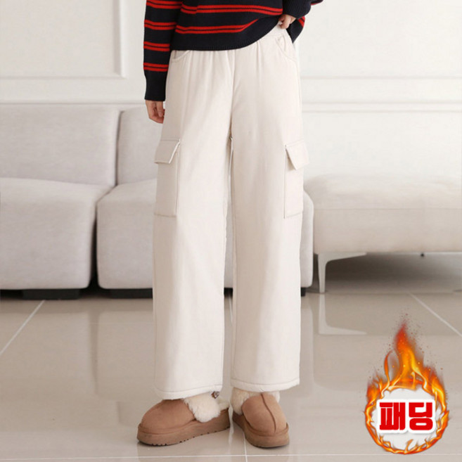 마이쏭 여성 폴틴카고와이드패딩팬츠
