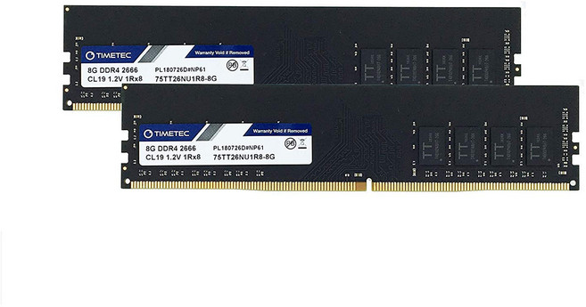 Timetec Hynix IC 데스크탑 PC용 메모리 288 Pin UDIMM (2666MHZ 16GB Kit(2x8GB))