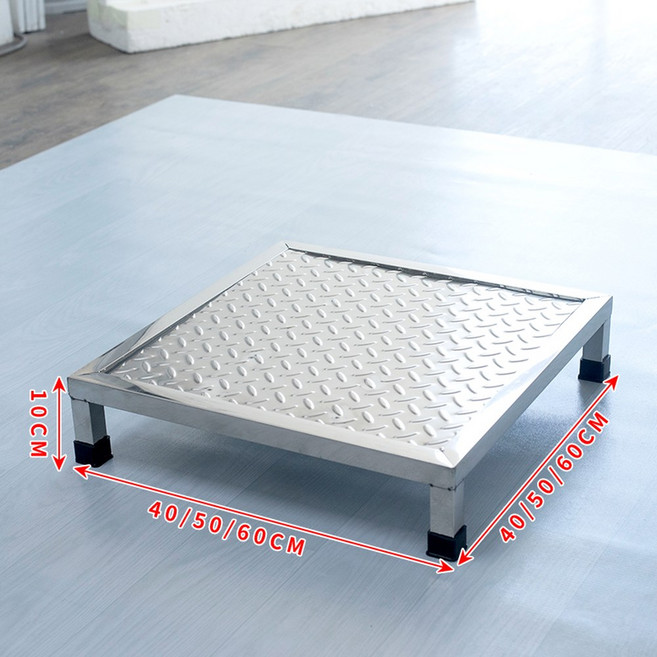 스텐 발받침대 이동식 작업대 높이10cm 1단 제품 스툴 1 스 2단 이동식사다리, 논슬립 가로 40 세로 40 높이 10cm, 1개