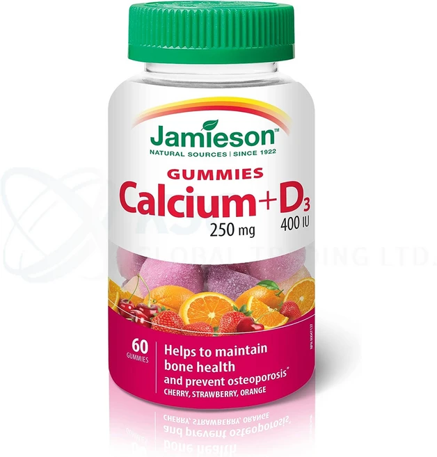 자미에슨 칼슘+비타민 D3 구미 젤리+정품증명서 BC#1341350, 60정, 1개 - 쿠팡