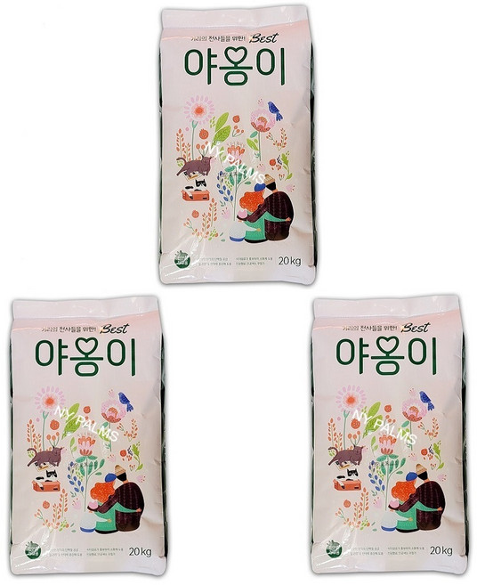 베스트야옹이 고양이사료 길고양이 대용량, 3개, 20kg, 닭