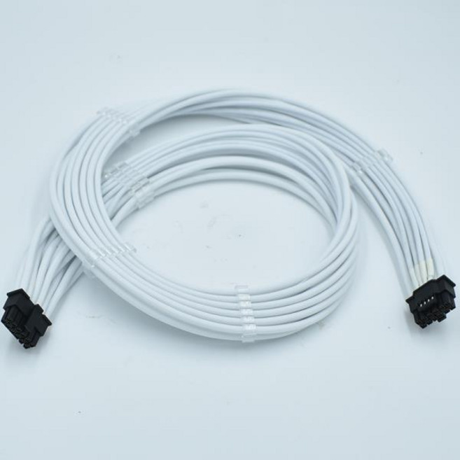 PCI-e 5.0 GPU 전원 케이블 70cm 12V-2x6 슬리브 실리콘 16핀 남성-남성 12VWR Geforce RTX 3090Ti 용, 01 하얀색, 01 70CM