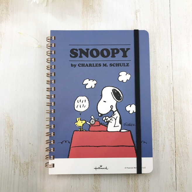 SNOOPY 查爾斯·舒爾茨 記事本, 藏青色/TYPE, 1個