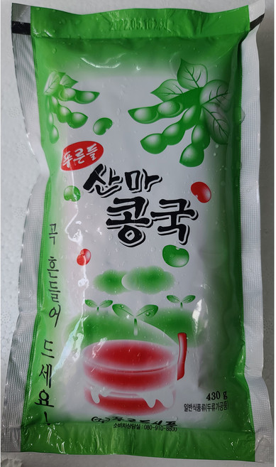푸른들식품 여름철별미 콩물 산마흰콩국 430ml 20봉 식사대용 선식 콩물 다이어트식품
