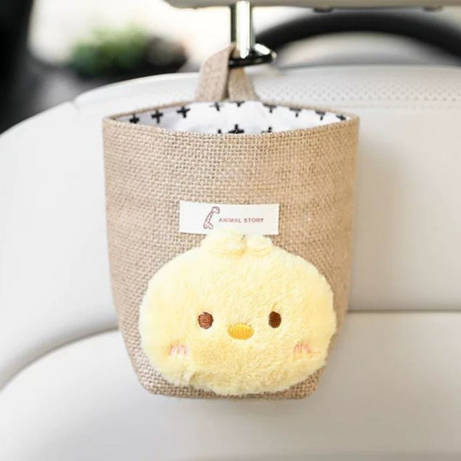 티쯔 차량용 정리함 수납함 바구니 보관함, 병아리, 1개