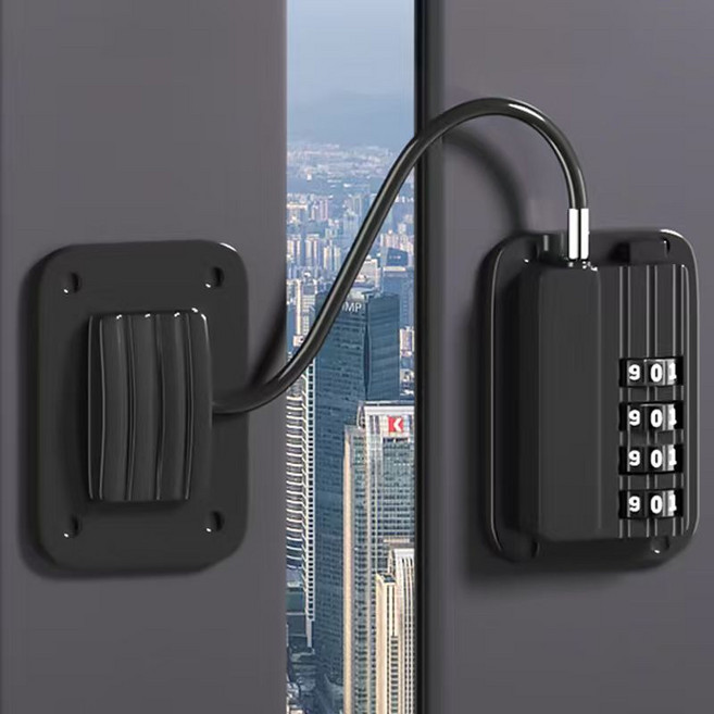 거와스 무타공 사물함 서랍장 비밀번호 잠금장치 1+1, 블랙, 1세트