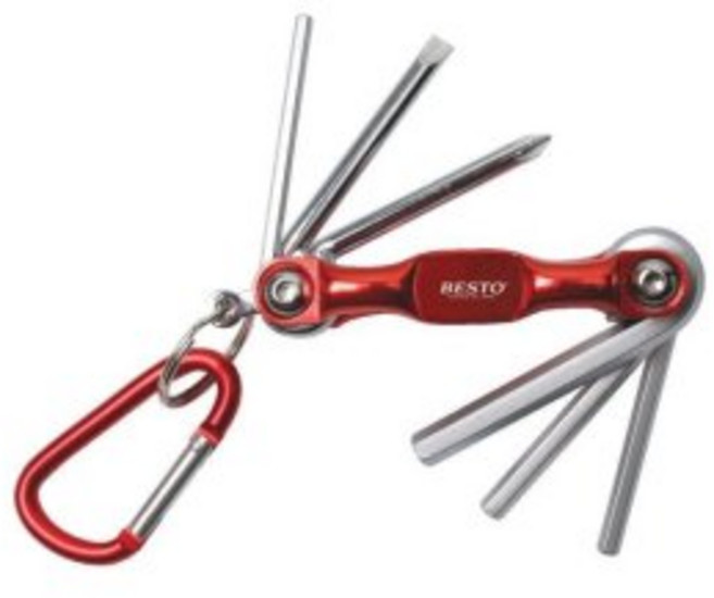 베스토 홀타입 별모양 접이식 렌치세트 B-FTWH7, 1개