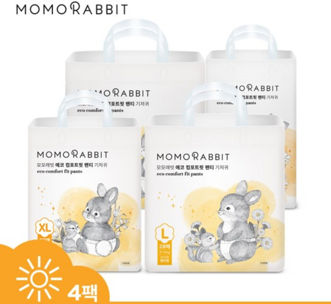 낮기저귀 에코컴포트핏 팬티 기저귀 8팩, 특대형(XL)