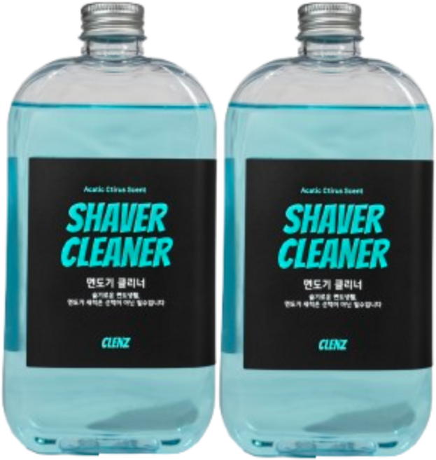 클렌즈 면도기 세정액 면도기 클리너 면도날 세척 (전 브랜드 사용), 2개, 1세트