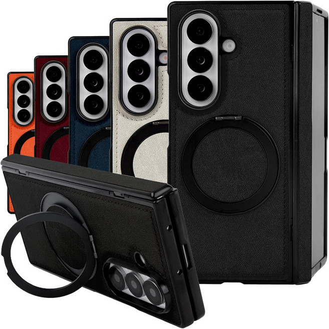 이케미 맥세이프 힌지커버 스탠딩 레더케이스