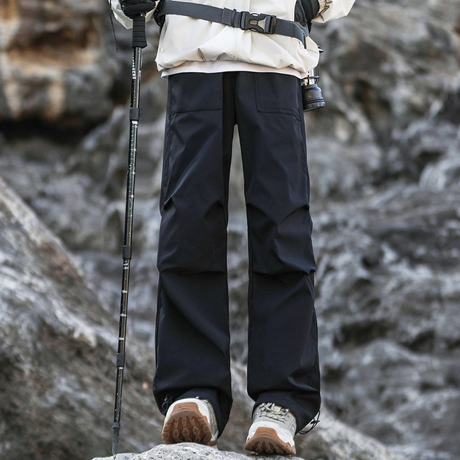 SMOPIG 아웃도어 등산 바지 방수원단 널찍하다 밑단 스트링 조절 트레이닝 캐주얼 바지