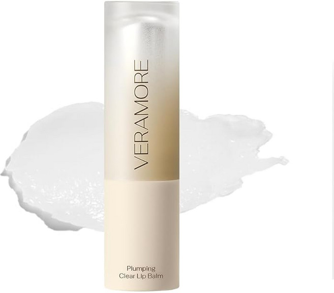 VERAMORE 플럼핑 립밤 CLEAR|통통한 보습·볼륨감·로즈 추출물·시어버터 함유·촉촉한 립 케어·5g 클리어, 1개, 상세페이지 참조