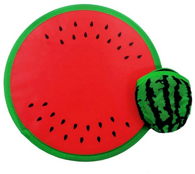 펀집 포켓 원터치 접이식 수박 오렌지 부채 (10개 1세트), 1세트, 베이직_수박(10개)