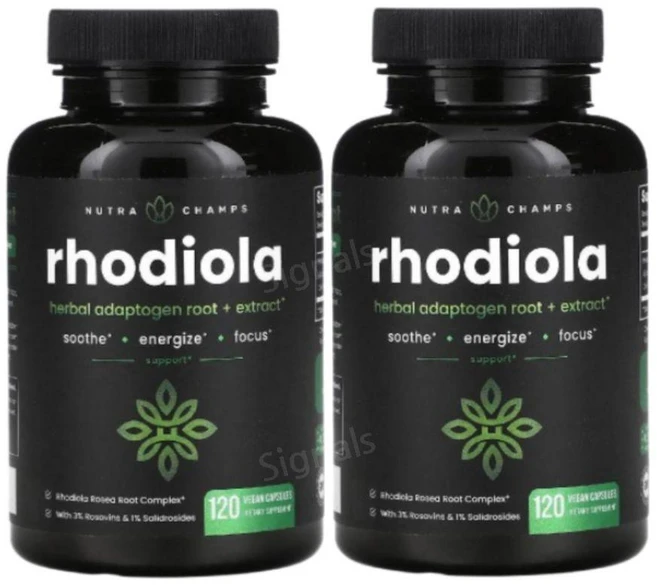 뉴트라챔프 홍경천뿌리추출물 로디올라 120캡슐 2개 아답토젠 Rhodiola, 상품, 120정 - 쿠팡